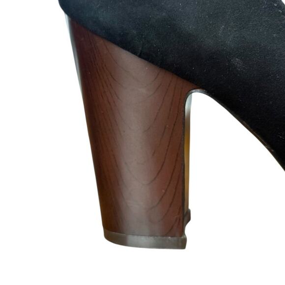 Missoni for Target Black Suede Round Toe Block High Heels Pumps Shoes sz 8.5 - Picture 3 of 16